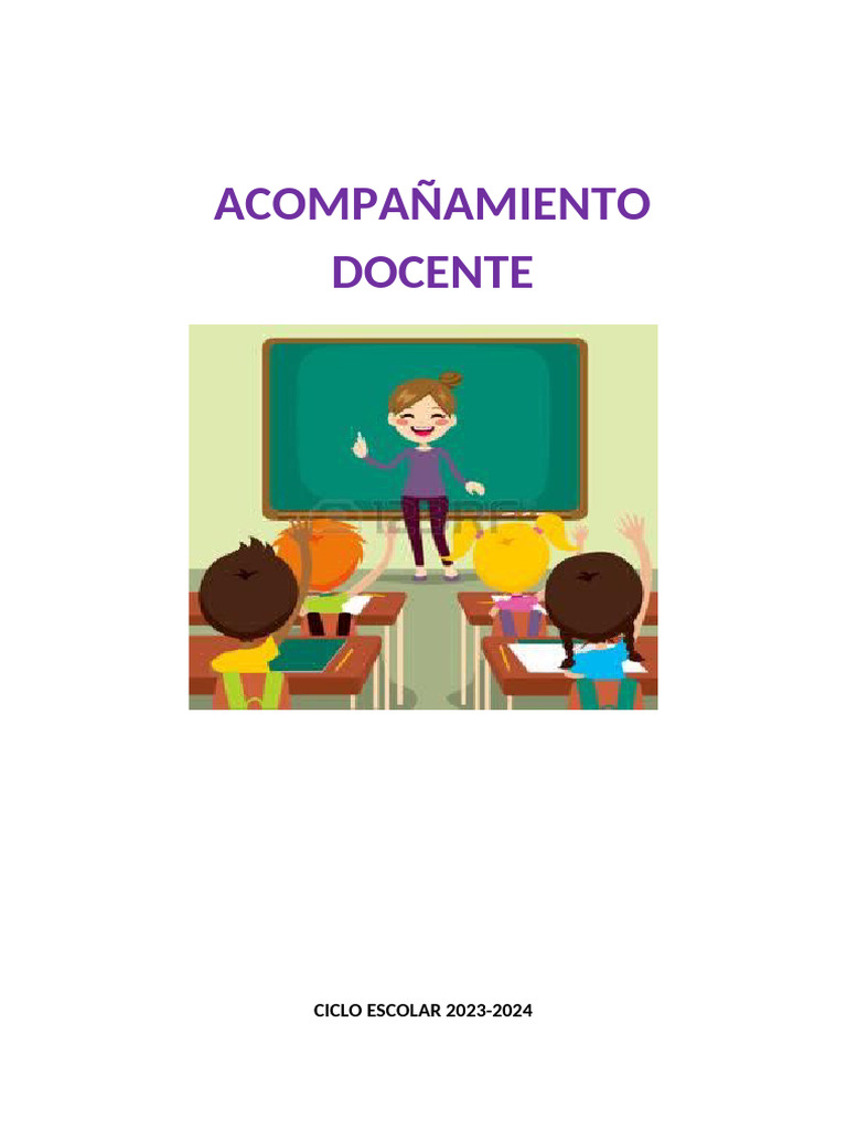 Acompañamiento Docente 2023-2024 | PDF | Maestros | Evaluación
