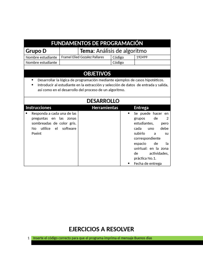 TRABAJO PRACTICO No 1 | PDF | Programa de computadora | Programación