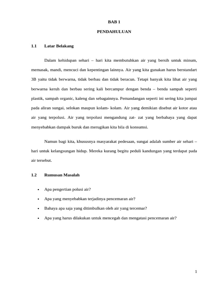 Dampak dan Solusi Pencemaran Air | PDF