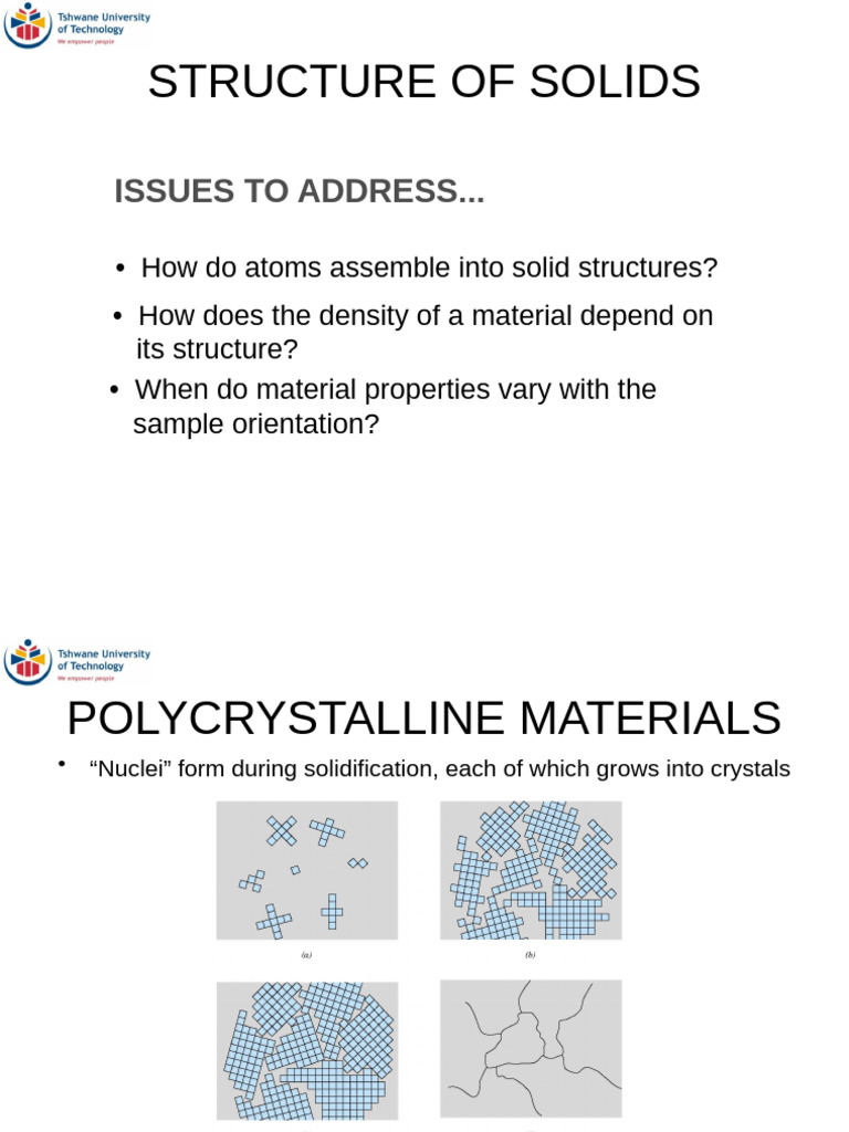 Understanding Solid Structure and Properties | PDF | Crystal Structure ...
