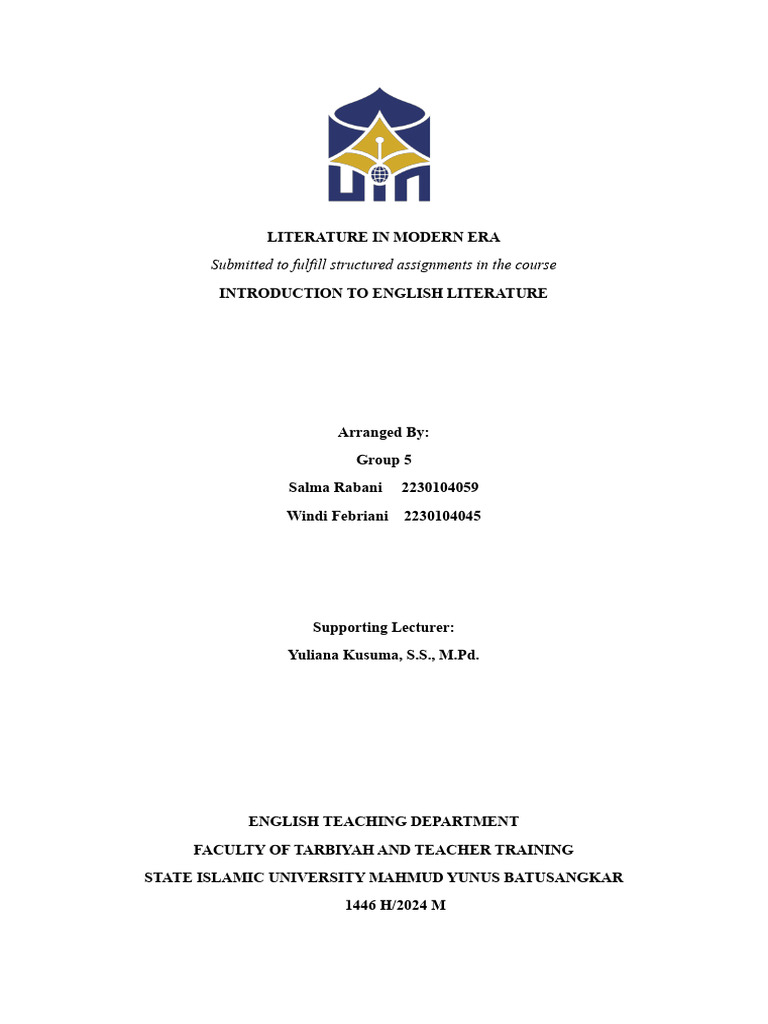 Modern Literature: Key Trends & Authors | PDF | Literary Modernism ...