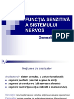 Functia Senzitiva A Sistemului Nervos