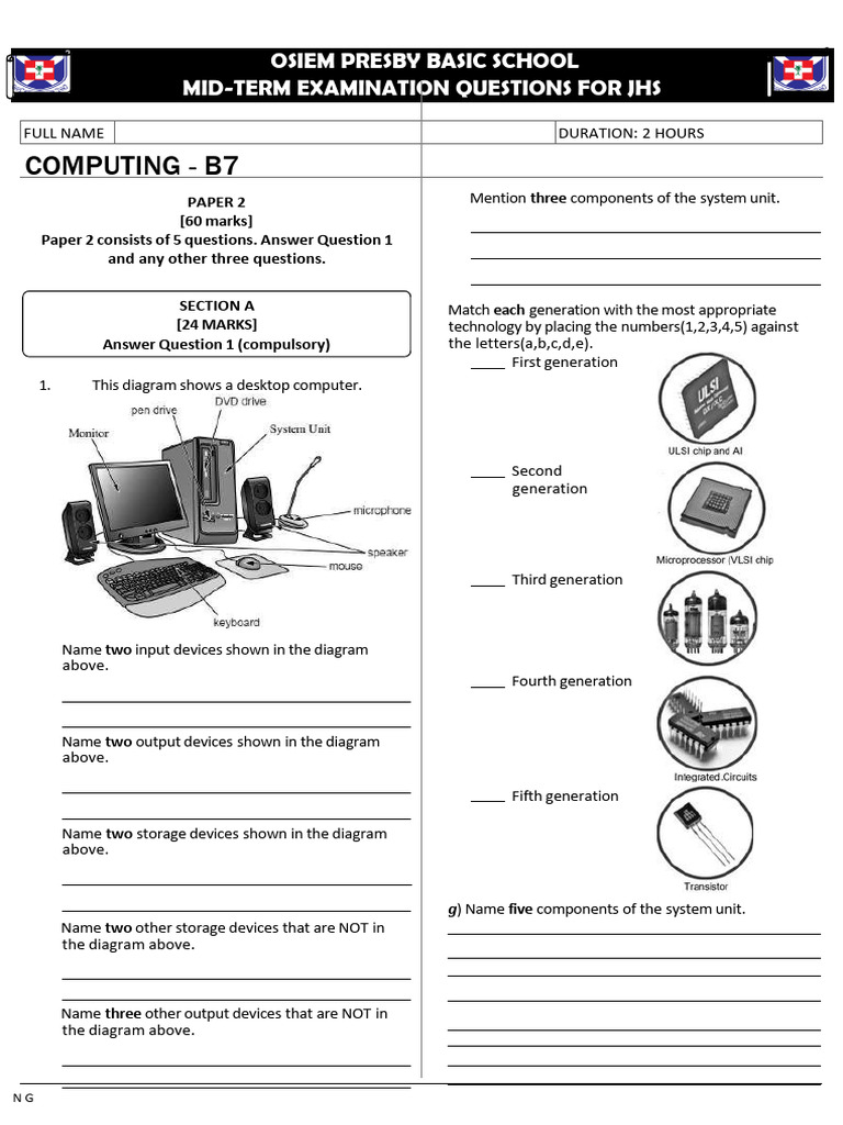 BS7 Computing Mid-Term Questions | PDF | Computer Data Storage ...