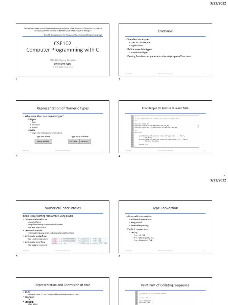 C Programming Basics Guide | PDF | Computer Science | Mathematical Logic