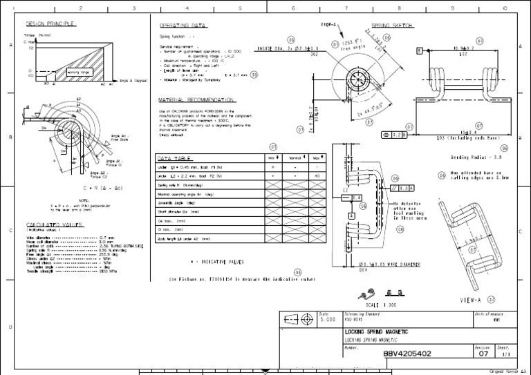 Magnetic Locking Spring Specifications | PDF | Mechanical Engineering