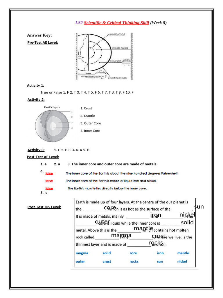 Week5 Layers of The Earth | PDF