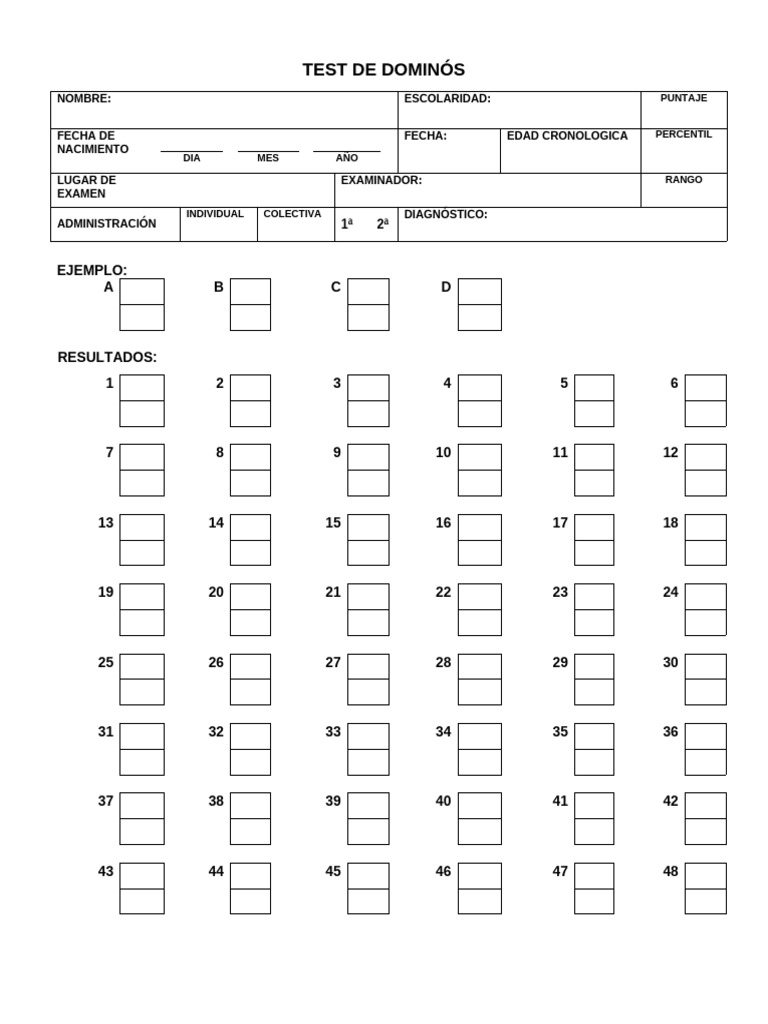 Hoja de respuesta protocolo dominos pdf