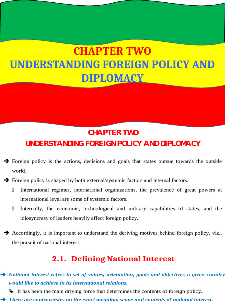 Foreign Policy and National Interest Explained | PDF | Ethiopia | Diplomacy