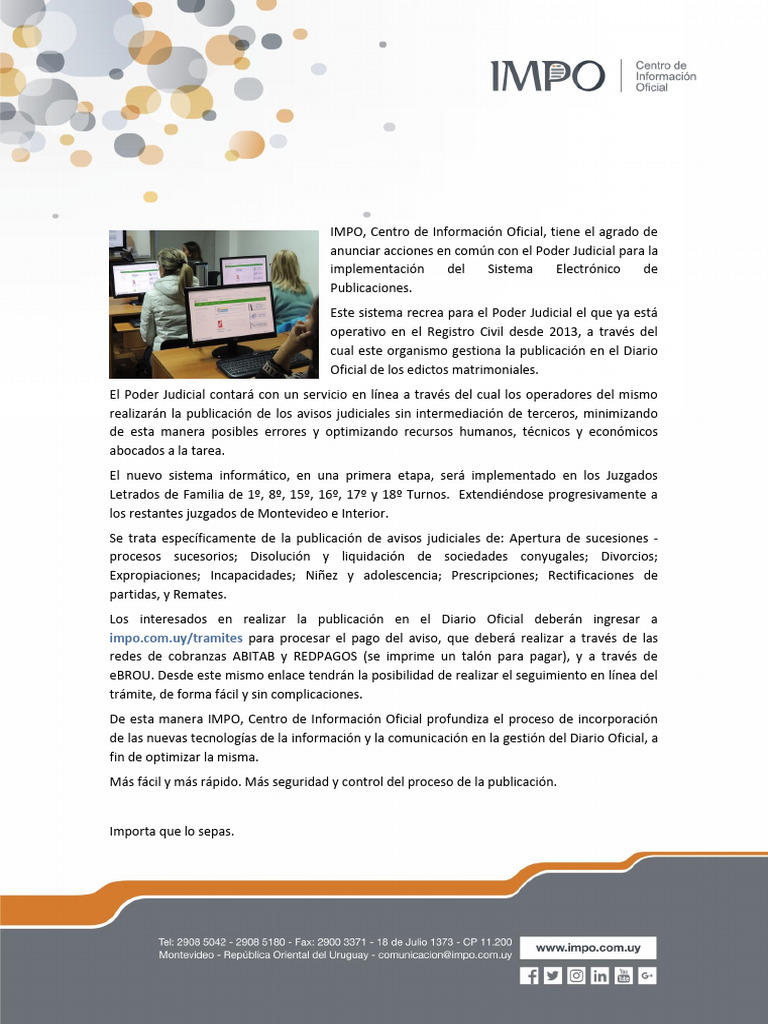 Sistema de Publicaciones Poder Judicial | PDF | Finanzas y dinero | Derecho