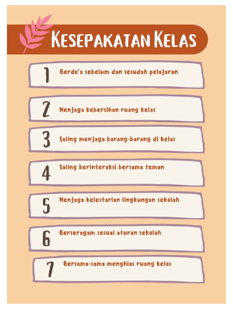Kesepakatan Kelas | PDF