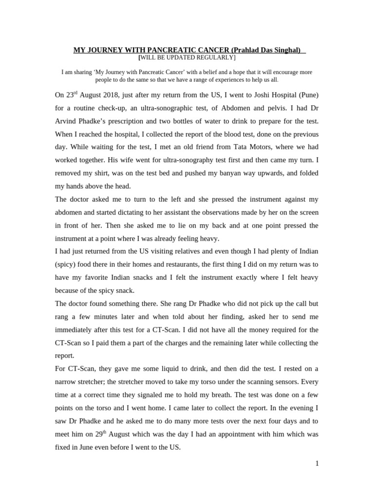 Cancer Journey: A Personal Story | PDF | Chemotherapy | Radiation Therapy