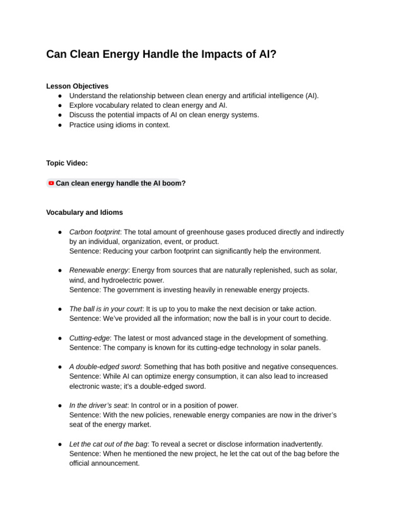 can-clean-energy-handle-the-impacts-of-ai-english-conversation-topic