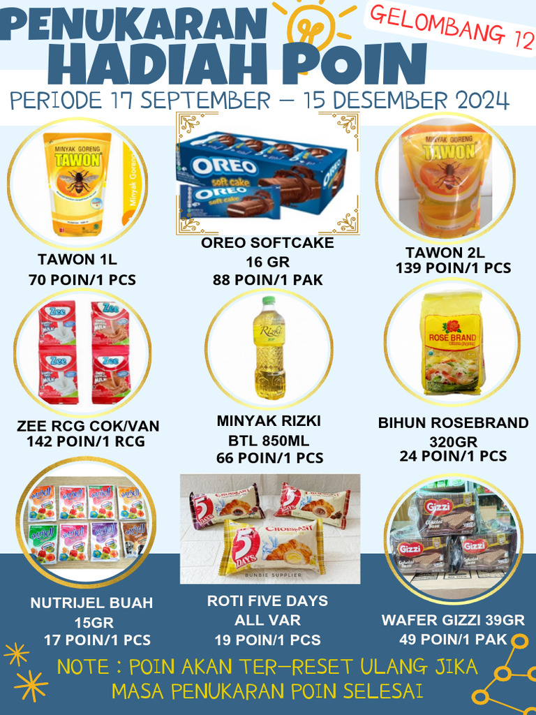 Penukaran Hadiah Poin 2024 | PDF