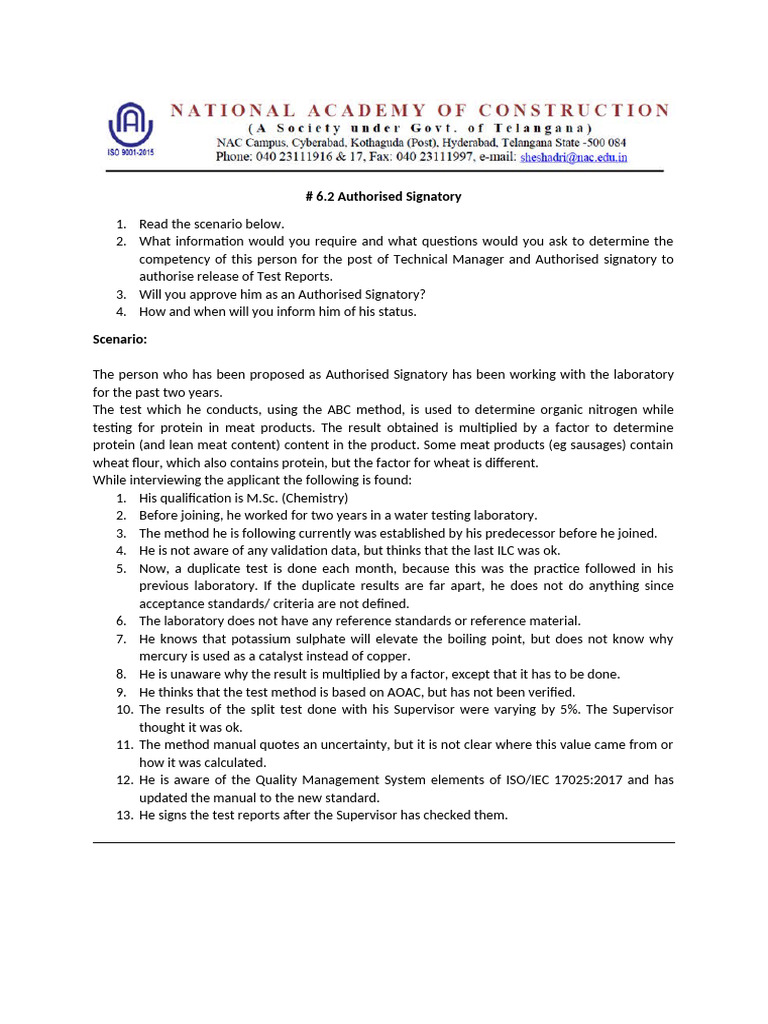 6.2 Authorised Signatory Blank | PDF | Business