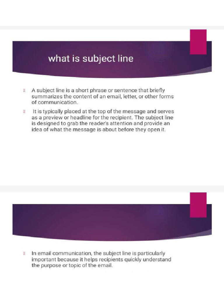 What Is Subject Line and Salutation | PDF