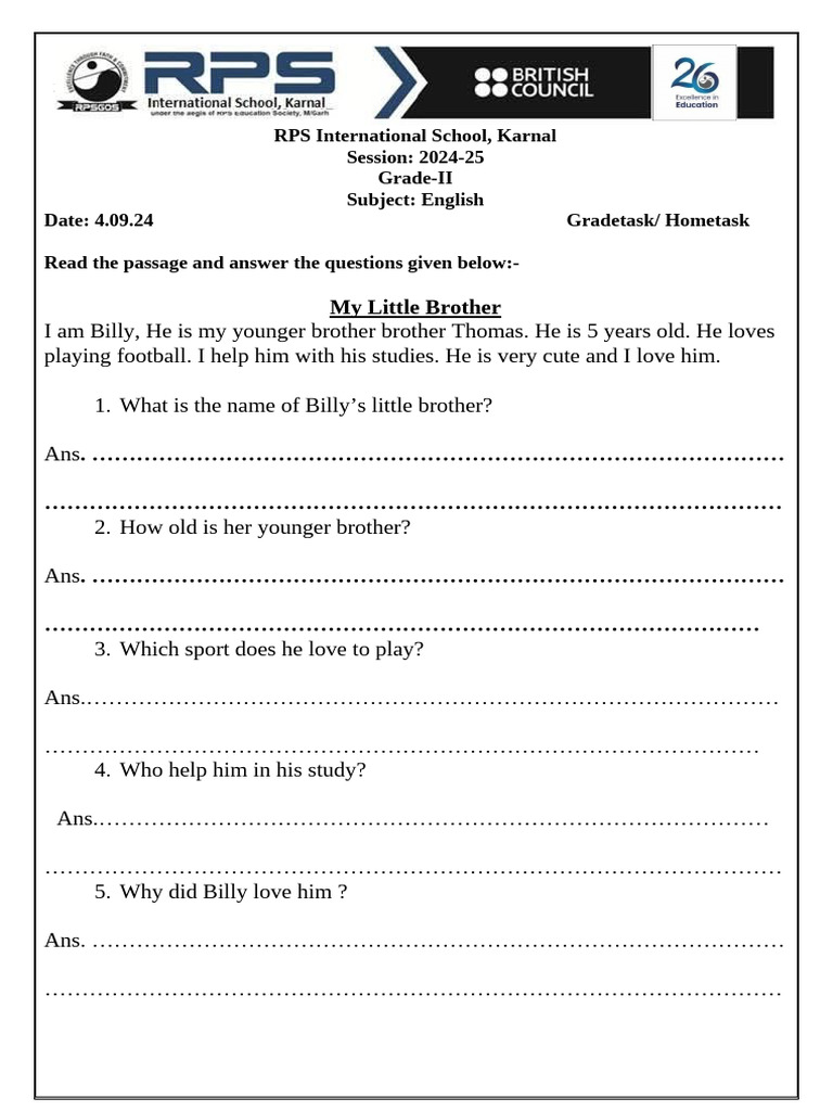 English Worksheet Pdf