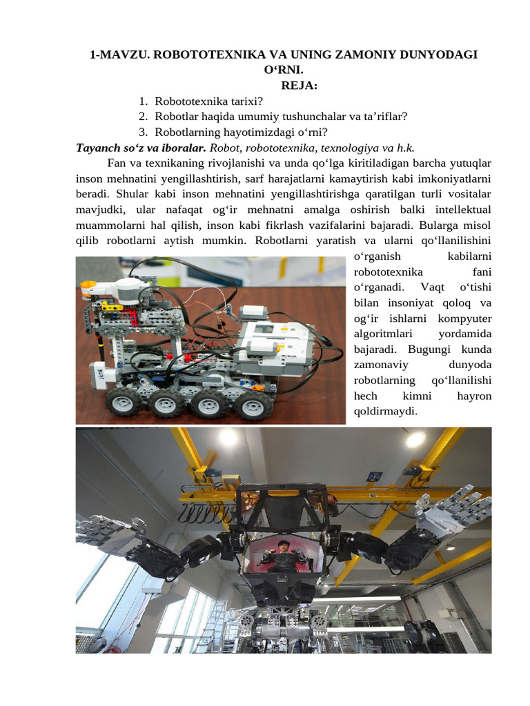 1 Mavzu | PDF