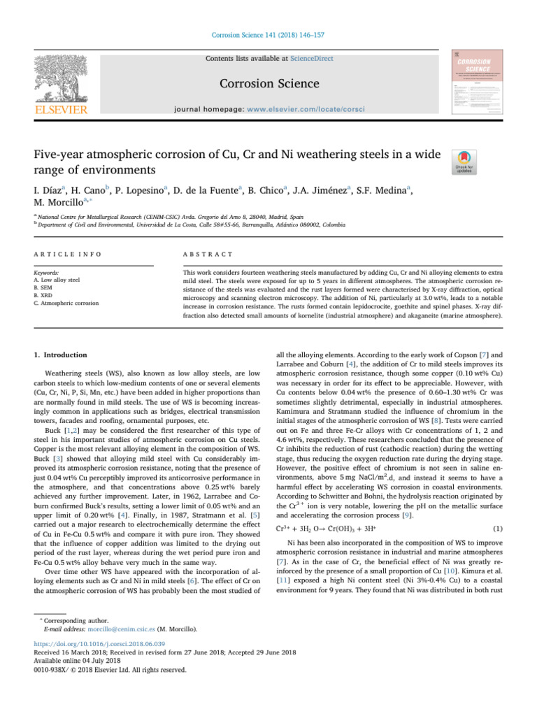 10 1016@j Corsci 2018 06 039 | PDF | Corrosion | Chromium