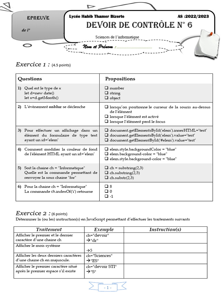 Exercice de JavaScript sur les chaînes | PDF | Informatique