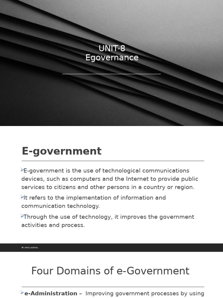 E-Governance Chapter 8 Pheonix | PDF | E Government | Computing