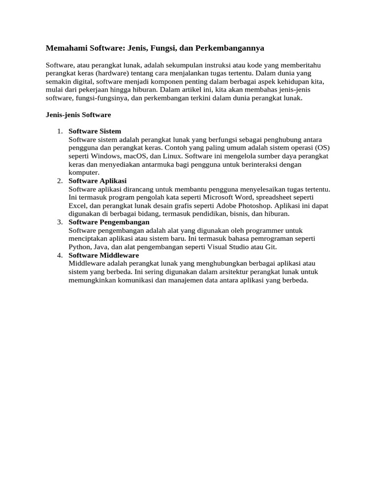 Tentang Software | PDF