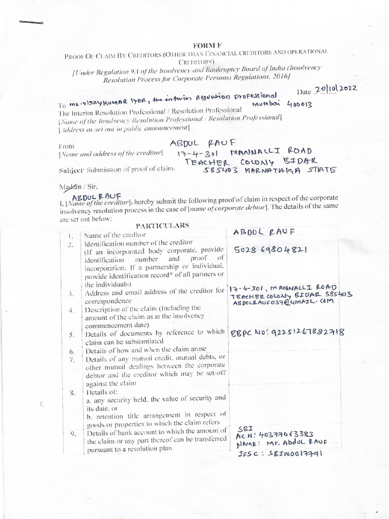 Form F | PDF