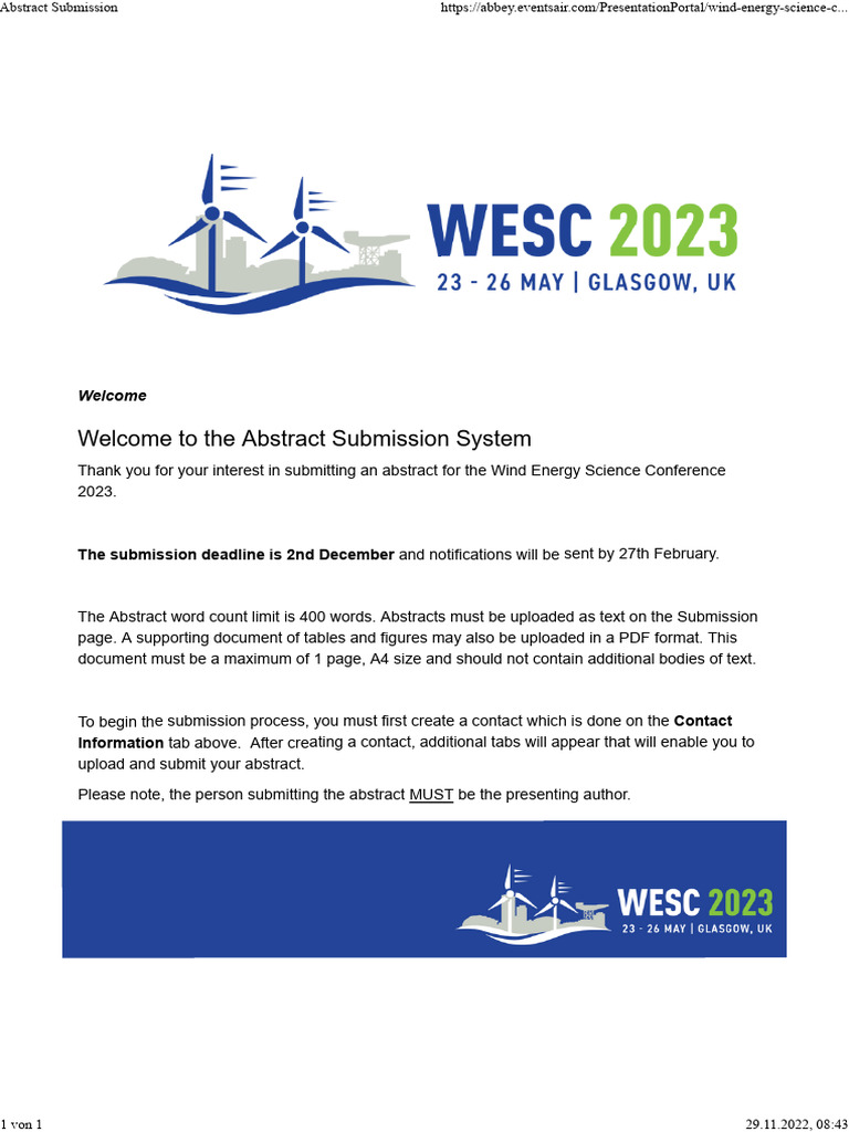 Wind Energy Conference 2023 Abstracts | PDF