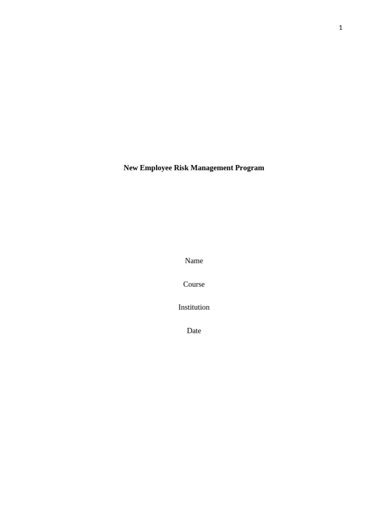 New Employee Risk Management in Healthcare | PDF | Joint Commission | Risk