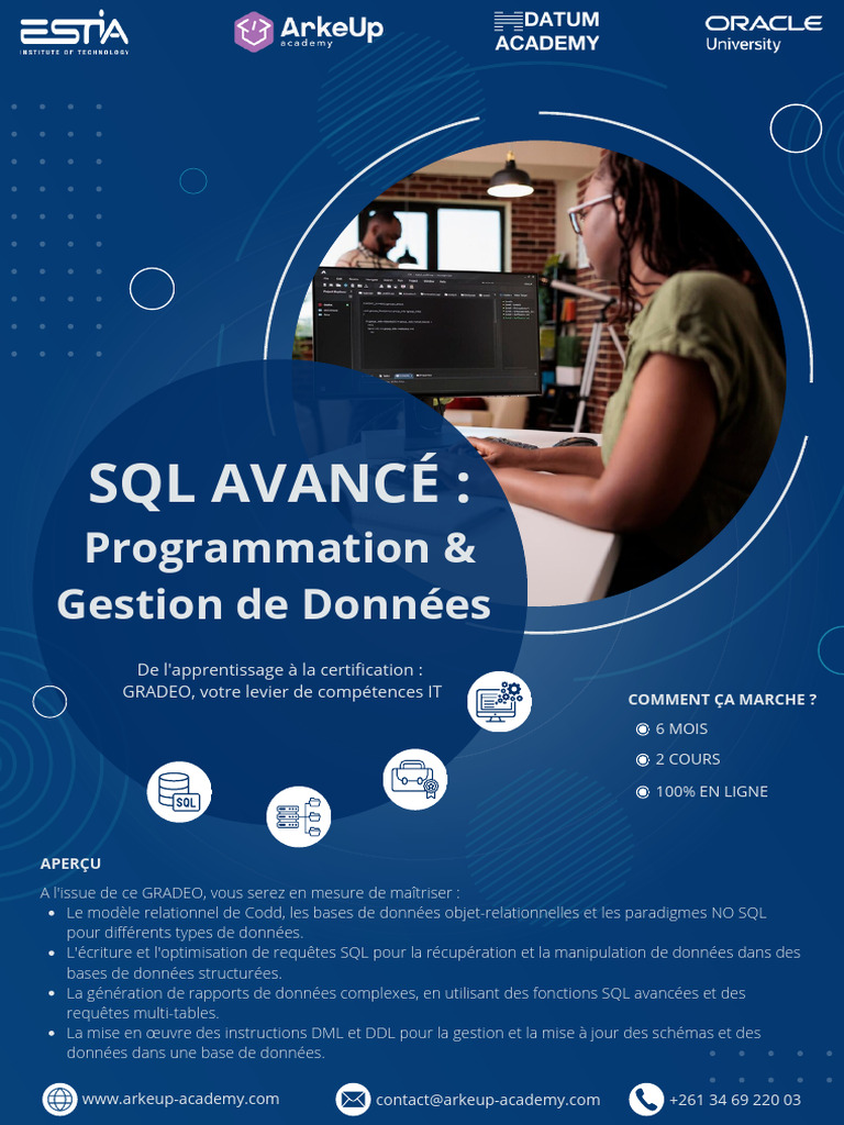 Cours SQL Avancé en Ligne et Certification | PDF | SQL | Base de ...