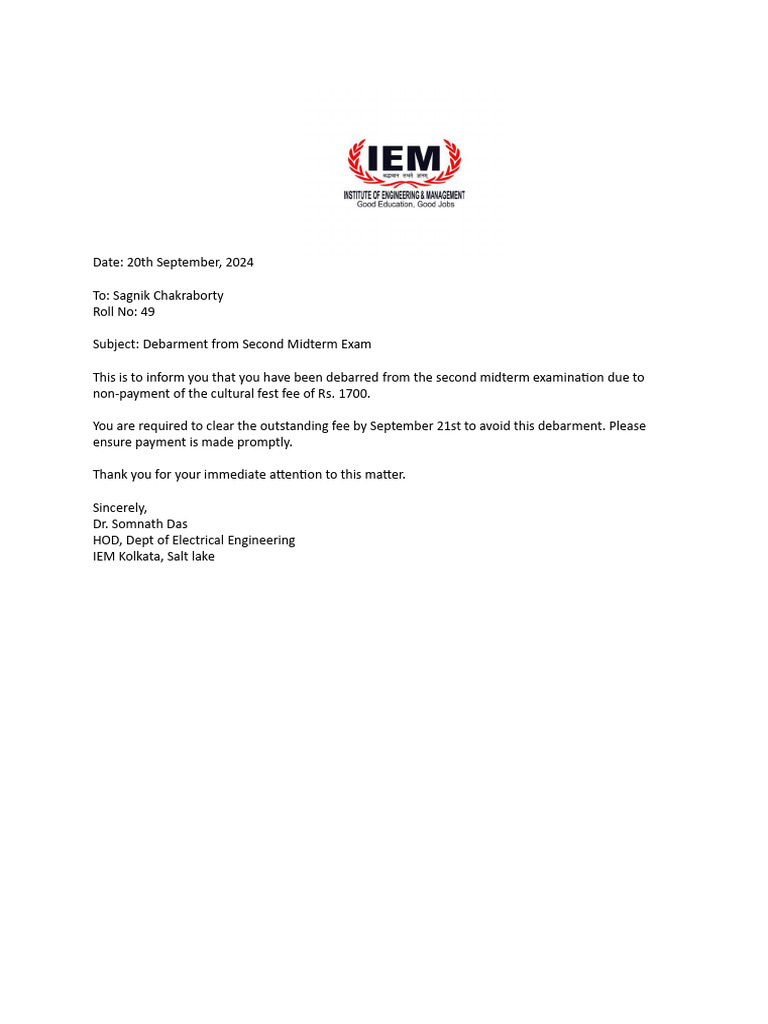 Notice on debarment | PDF