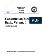 US Navy Course NAVEDTRA 14264 - Construction Mechanic Basic, Volume 1