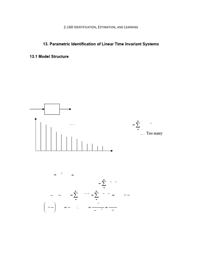 Parametric Identification of LTI Systems | PDF | Regression Analysis ...