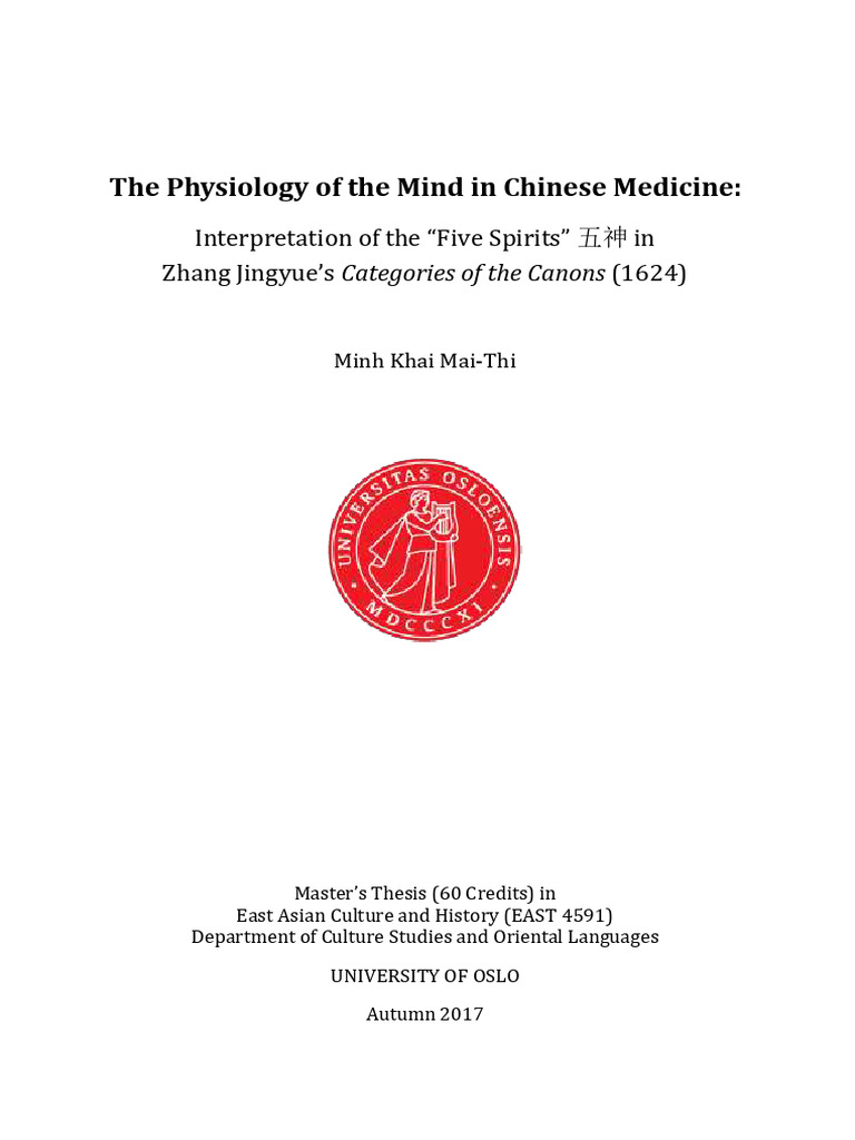 The Physiology of The Mind in Chinese Medicine | PDF | Mind ...