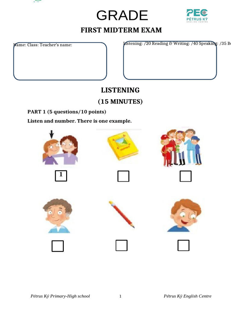 1st Midterm Exam Grade 2 Pdf Qualifications Tests