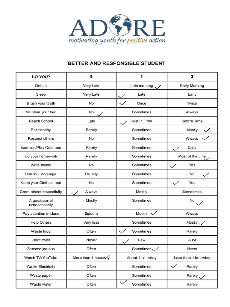 Better and Responsible Student | PDF