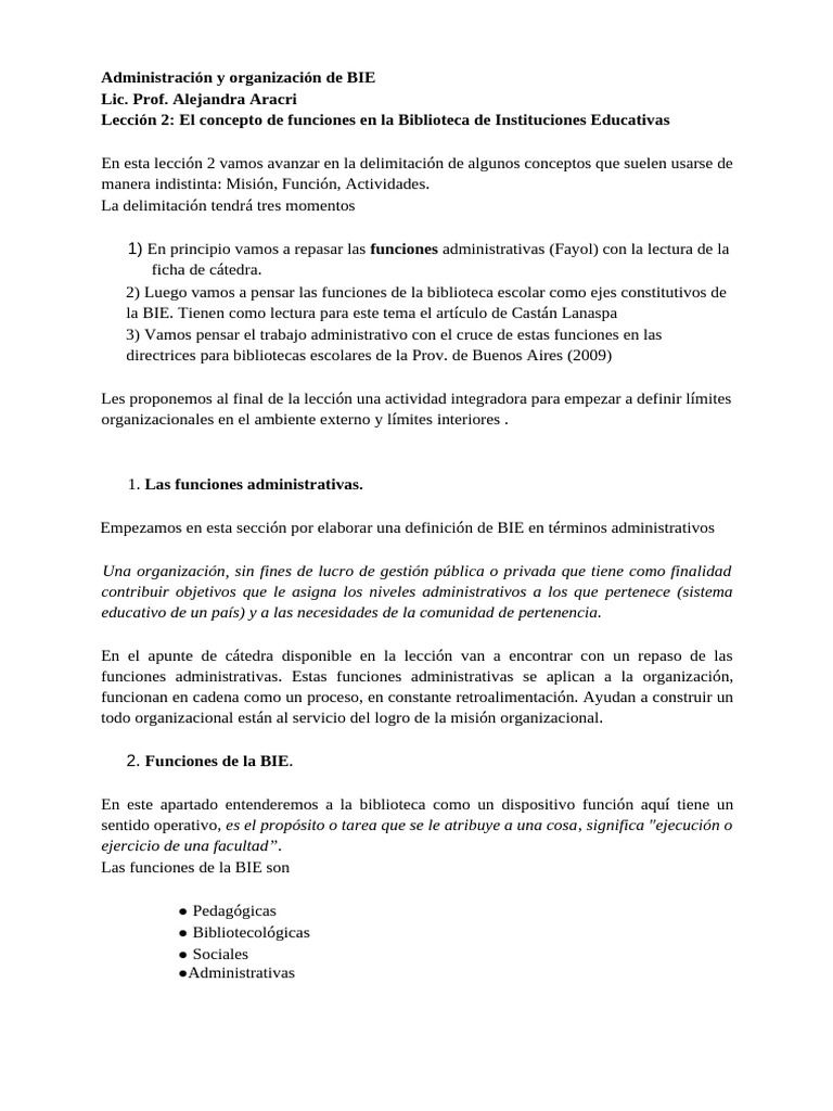 Leccion 2 Admin 2 Pdf Plan De Estudios
