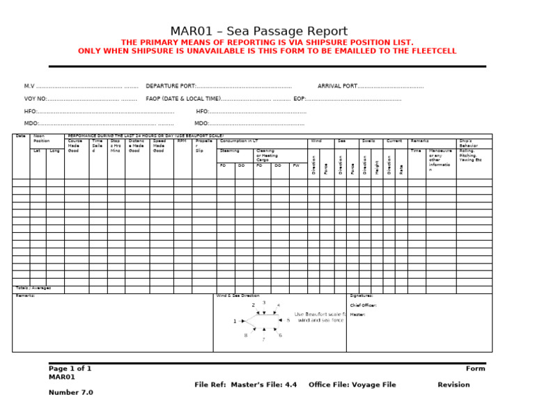 MAR 01 - Sea Passage Report | PDF | Watercraft | Water Transport