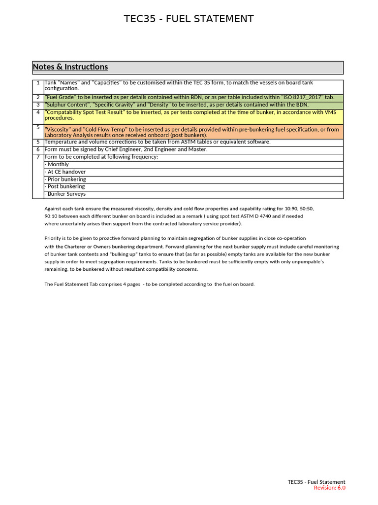 TEC35_-_Fuel_Statement | PDF | Fuel Oil | Chemical Elements