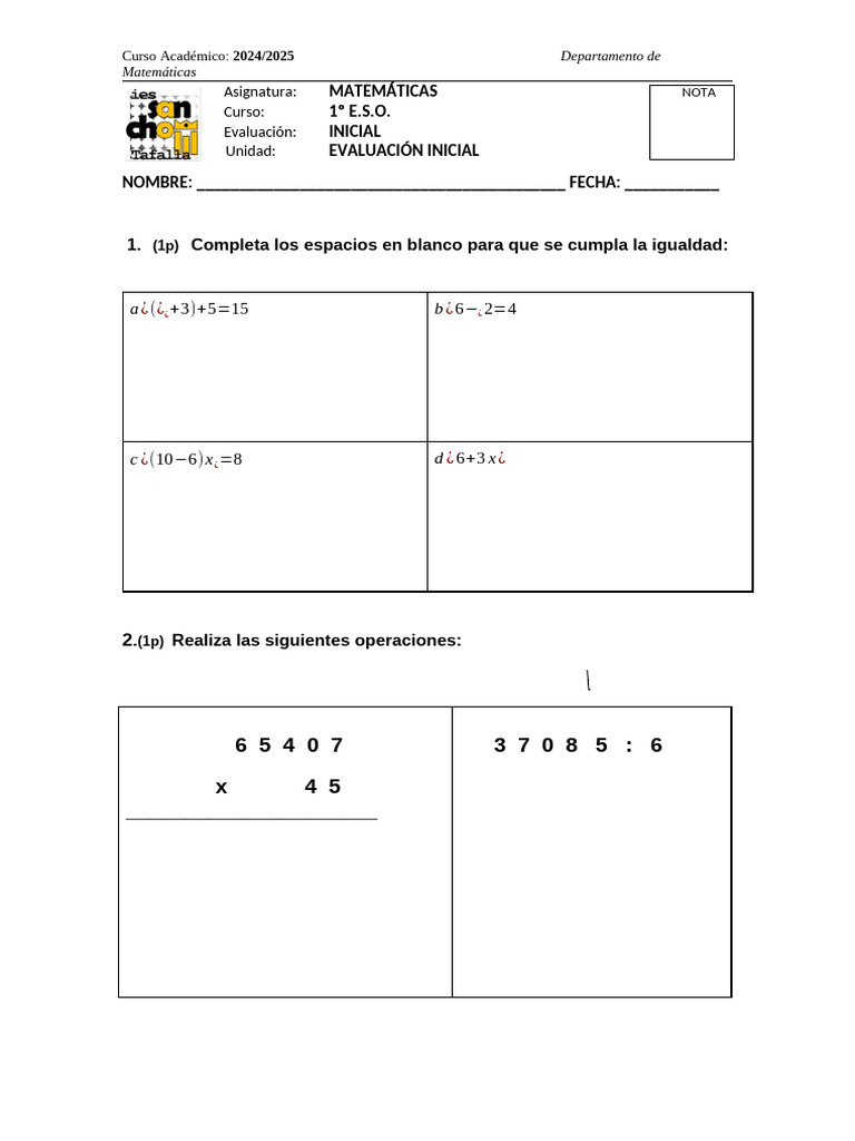 Repaso Matemáticas 5º Primaria | PDF | Métodos y materiales de enseñanza