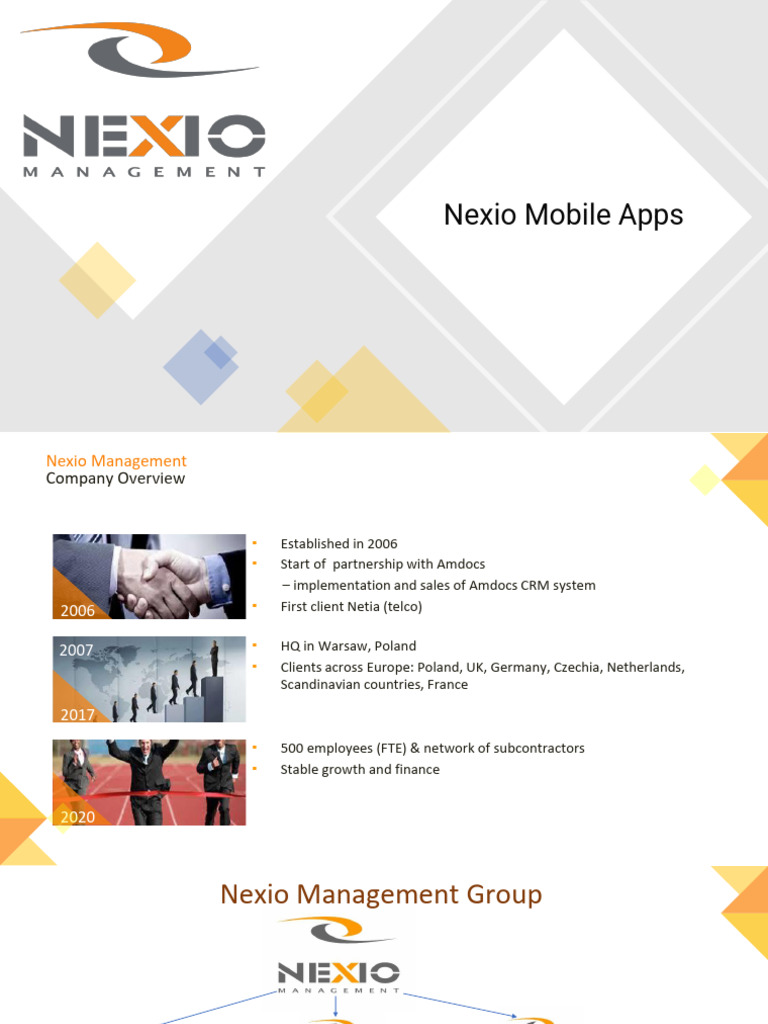 Nexio Mobile App Development | PDF | Mobile App | Service Industries