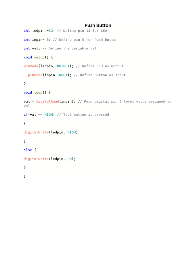 Push Button Hands-On Document | PDF | Computer Programming | Computing