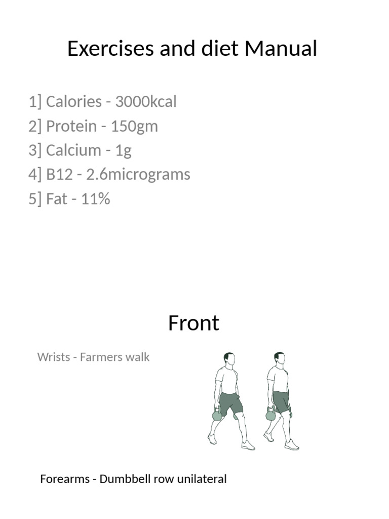 Exercises and Diet Manual | PDF | Wellness