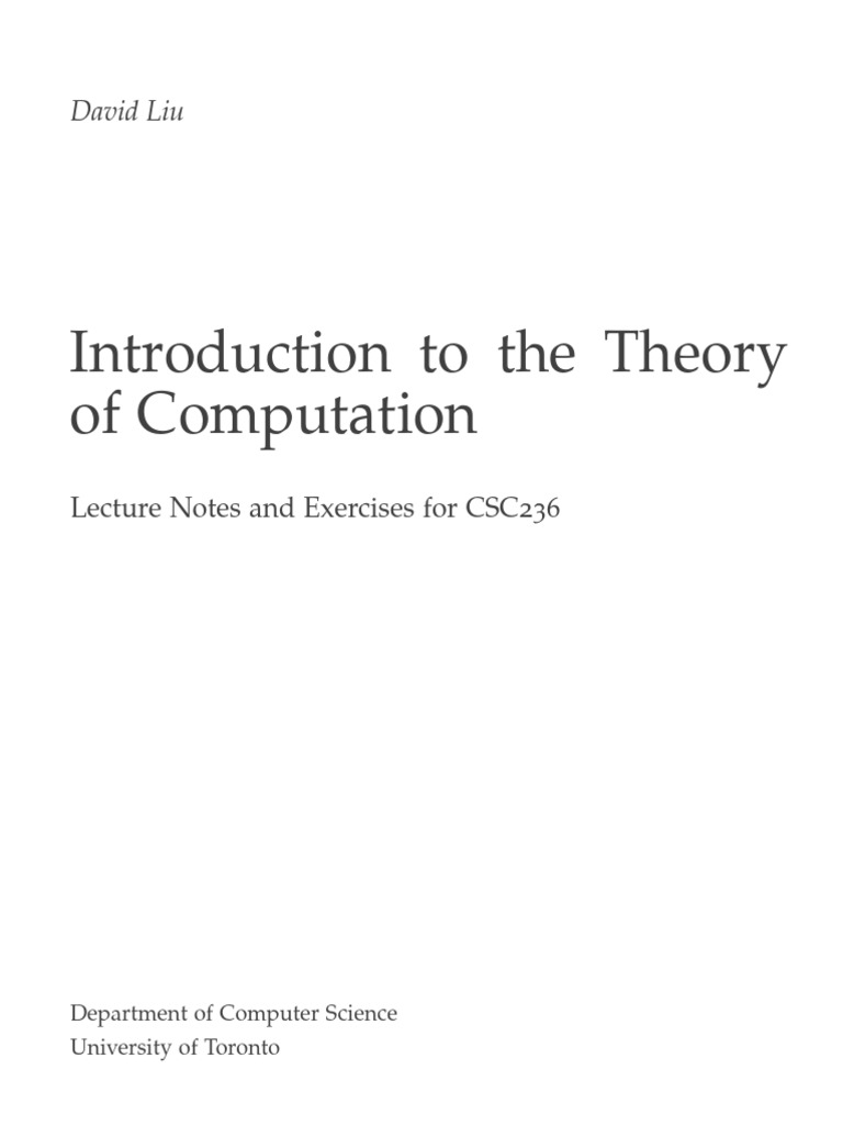 Notes Liu | PDF | Mathematical Proof | Automata Theory