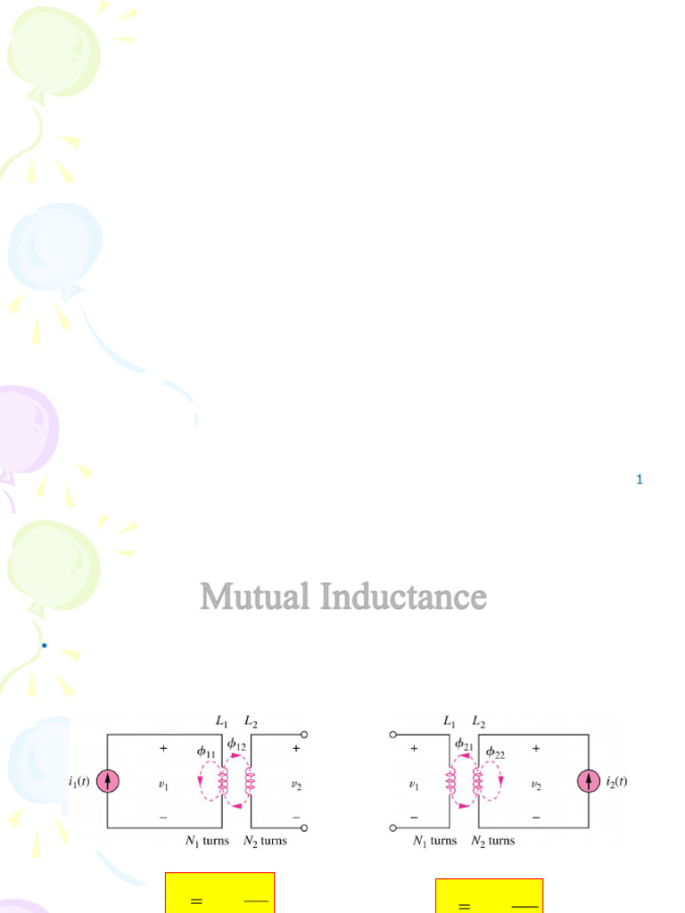 Mutual Inductance and Dot Convention | PDF | Inductor | Inductance
