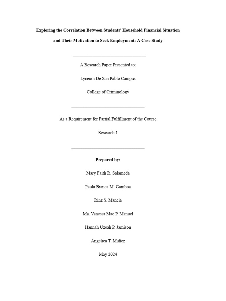 Draft Chapter 123 | PDF | Cost Of Living | Employment