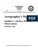 US Navy Course NAVEDTRA 14269 - Aerographer's Mate Module 1-Surface Weather Observations