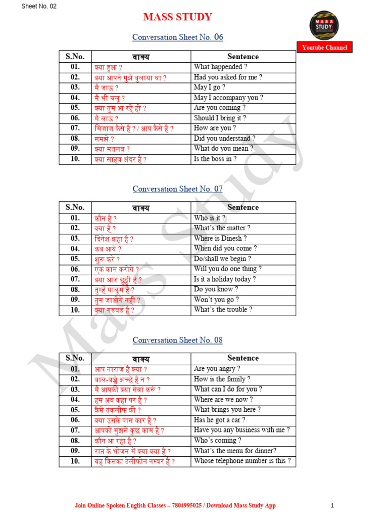 Sheet No 02 | PDF