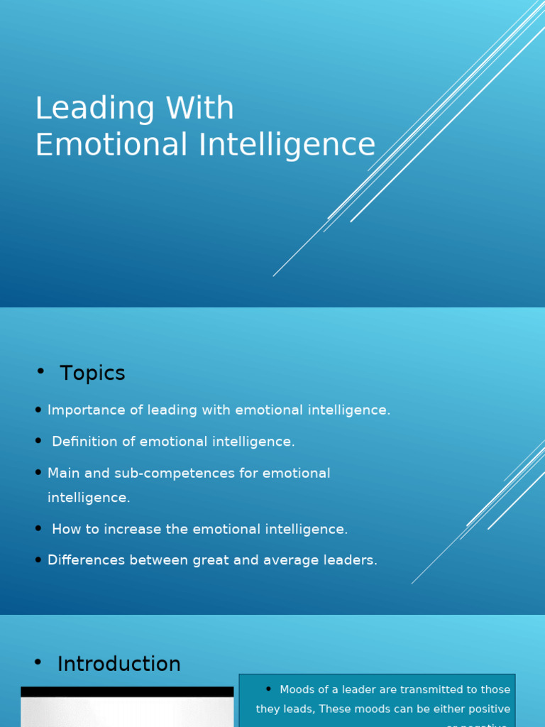 Mastering Emotional Intelligence in Leadership | PDF | Emotional ...