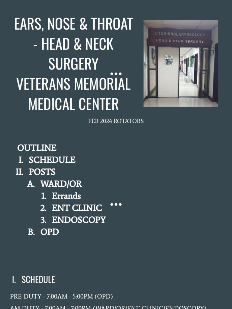 ENT Surgery Rotators Schedule Feb 2024 | PDF | Otorhinolaryngology ...