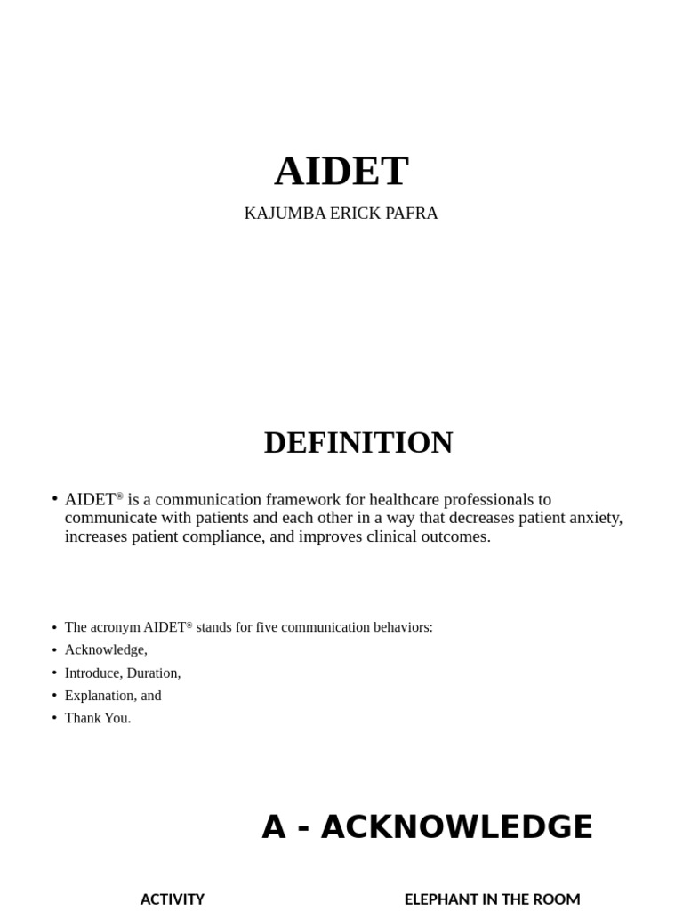 Eric aidet pdf